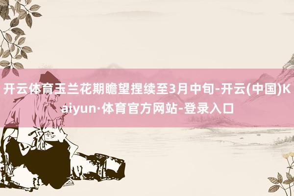 开云体育玉兰花期瞻望捏续至3月中旬-开云(中国)Kaiyun·体育官方网站-登录入口