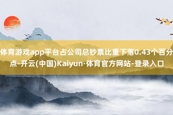 体育游戏app平台占公司总钞票比重下落0.43个百分点-开云(中国)Kaiyun·体育官方网站-登录入口